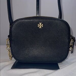 Tory Burch Robinson Round Chain Leather Crossbody Bag
